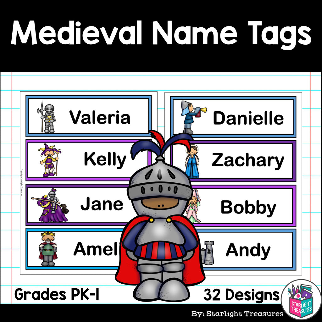 Medieval Name Tags - Editable
