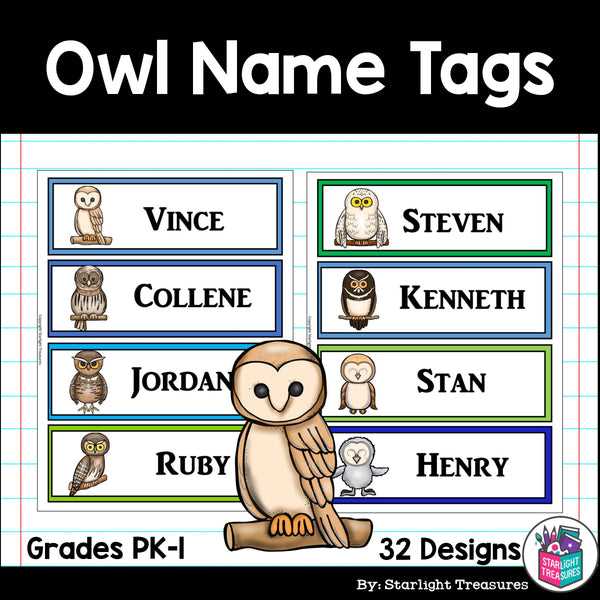 Owl Name Tags - Editable – Starlight Treasures LLC owl-name-tags-editable-starlight-treasures-llc
