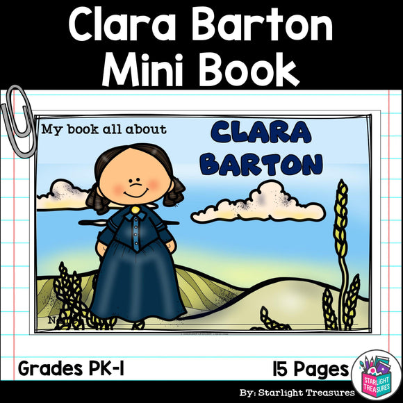 Clara Barton Mini Book for Early Readers: Women's History Month