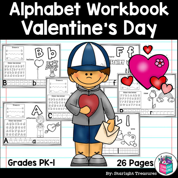 Worksheets A-Z Valentine's Day Theme