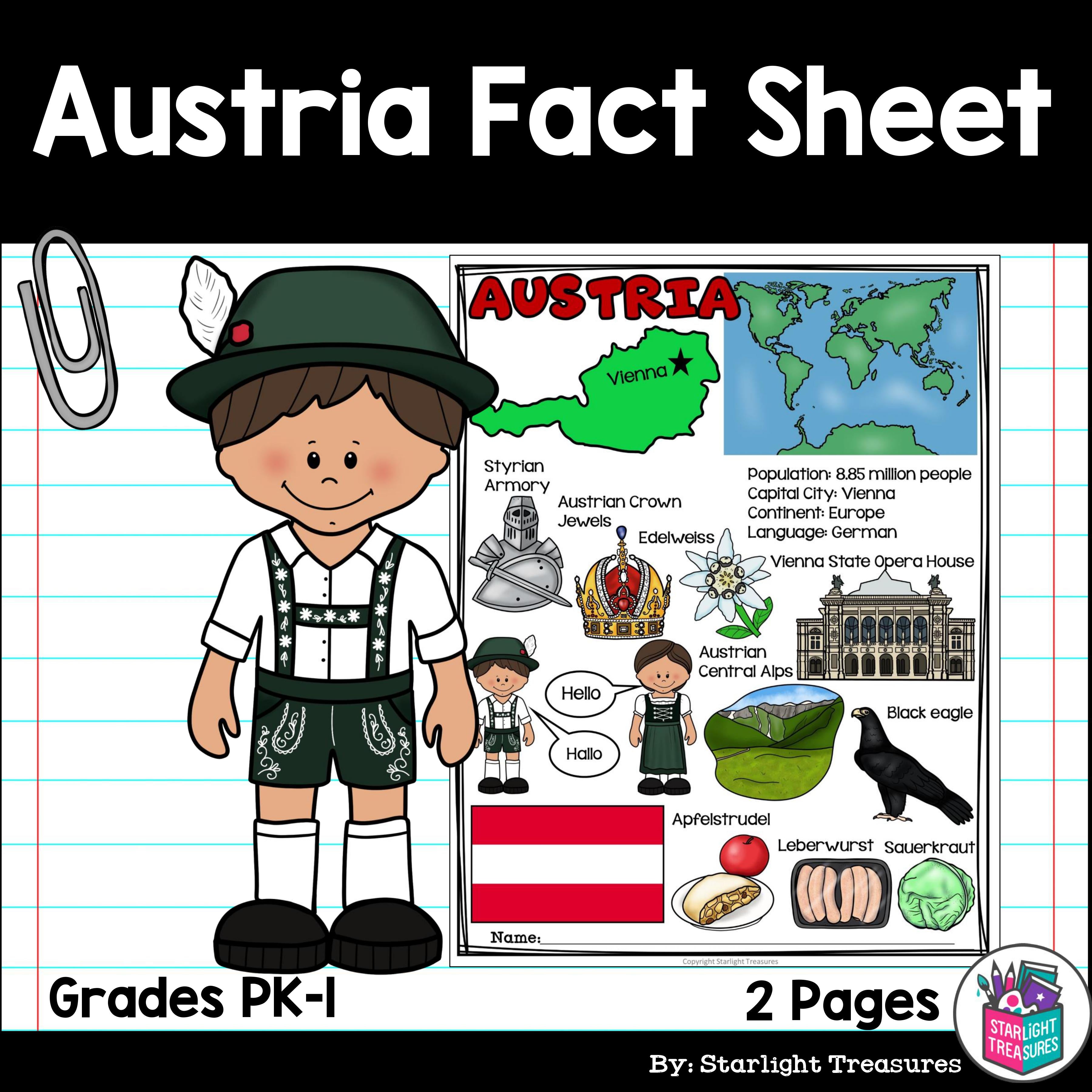 Austria Fact Sheet for Early Readers