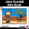 Jane Goodall Mini Book for Early Readers: Women's History Month