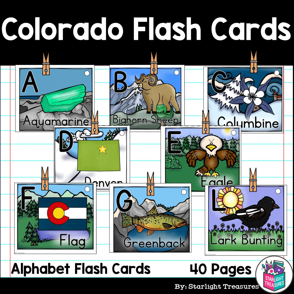 Alphabet Flash Cards For Early Readers - State Of Colorado – Starlight ...