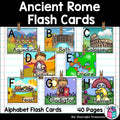 Alphabet Flash Cards for Early Readers - Ancient Rome