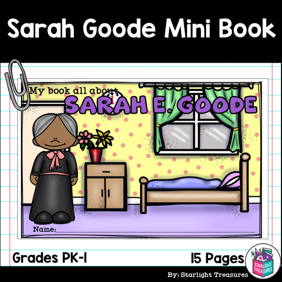 Sarah E. Goode Mini Book for Early Readers: Black History Month