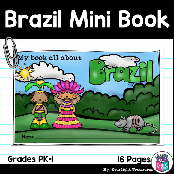 Brazil Mini Book for Early Readers - A Country Study