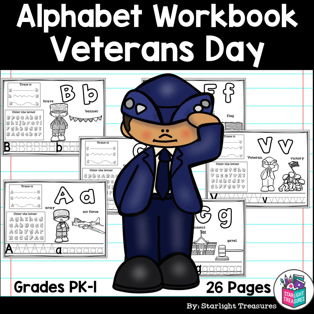 Worksheets A-Z Veterans Day
