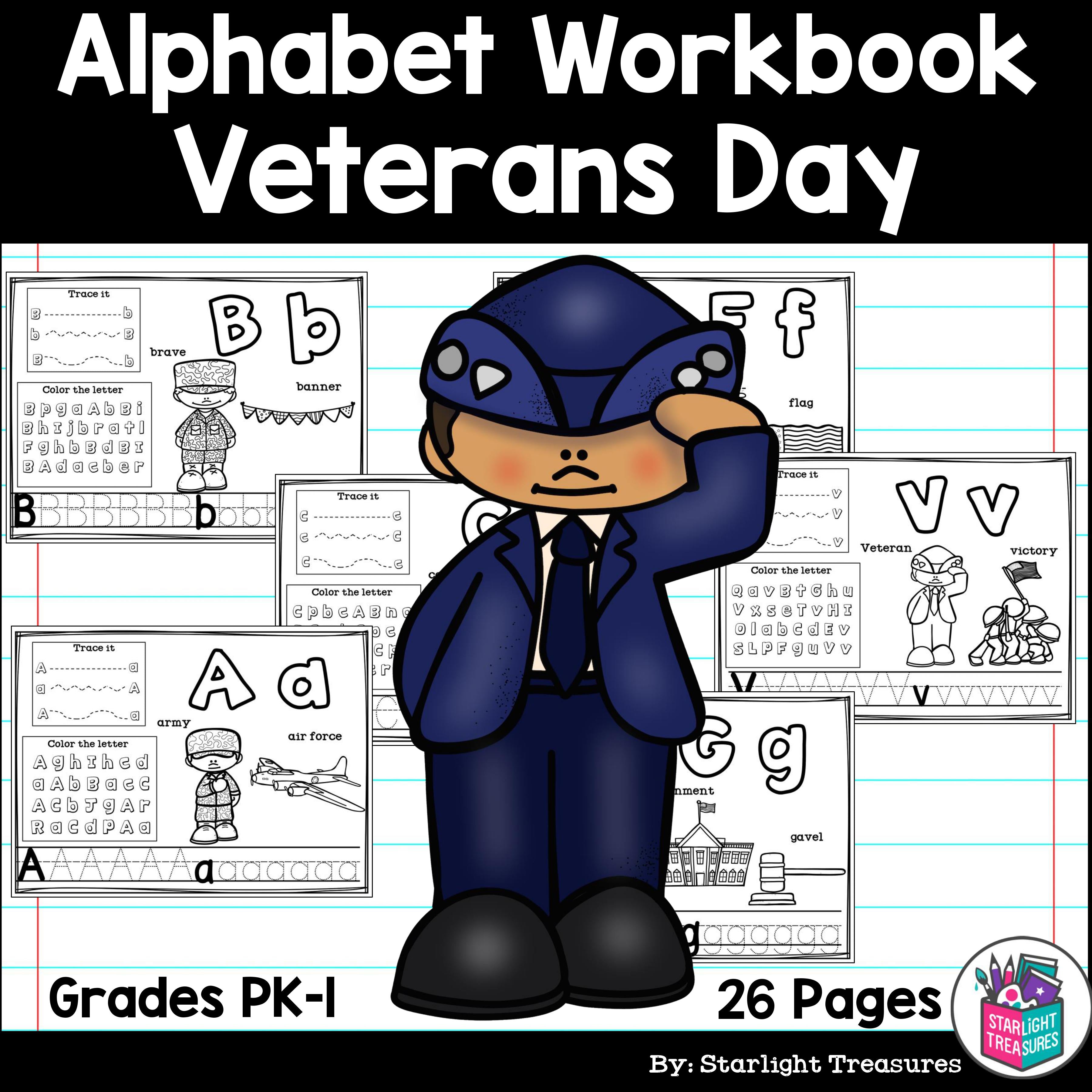 Worksheets A-Z Veterans Day
