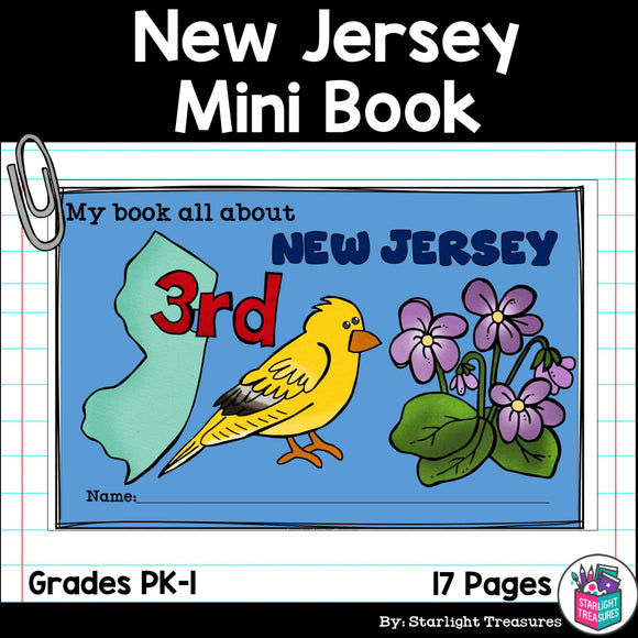 New Jersey Mini Book for Early Readers - A State Study