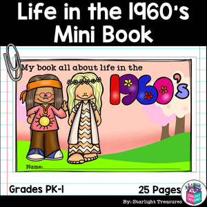 Life in the 1960s Mini Book for Early Readers