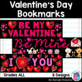Valentine's Day Cut n' Color Bookmarks