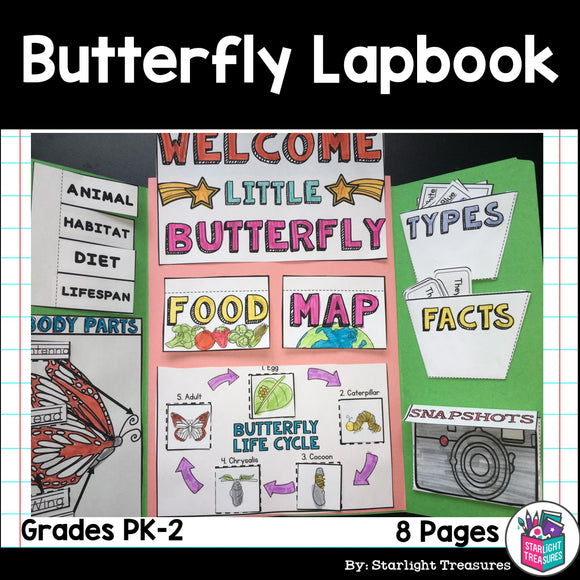 Butterflies Lapbook for Early Learners 