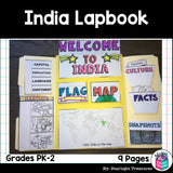India Lapbook for Early Learners - A Country Study