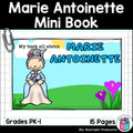 Marie Antoinette Mini Book for Early Readers: Women's History Month