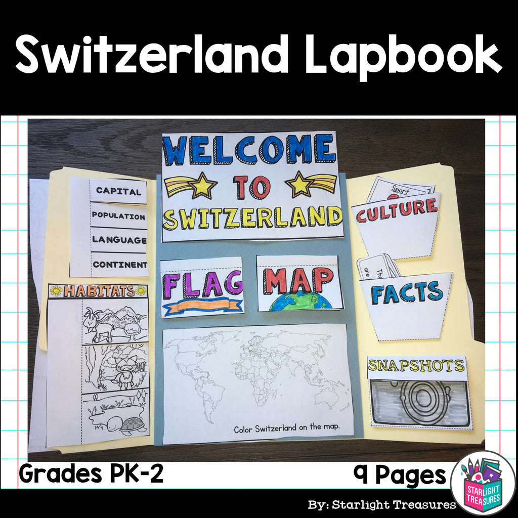 Switzerland Lapbook for Early Learners - A Country Study