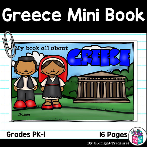 Greece Mini Book for Early Readers - A Country Study