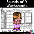 Vowel Sounds of Y Worksheets and Activities for Early Readers