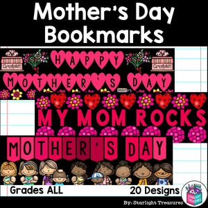 Mother's Day Cut n' Color Bookmarks