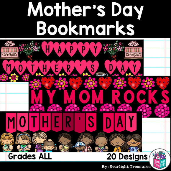 Mother's Day Cut n' Color Bookmarks