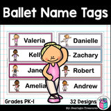 Ballet Name Tags - Editable