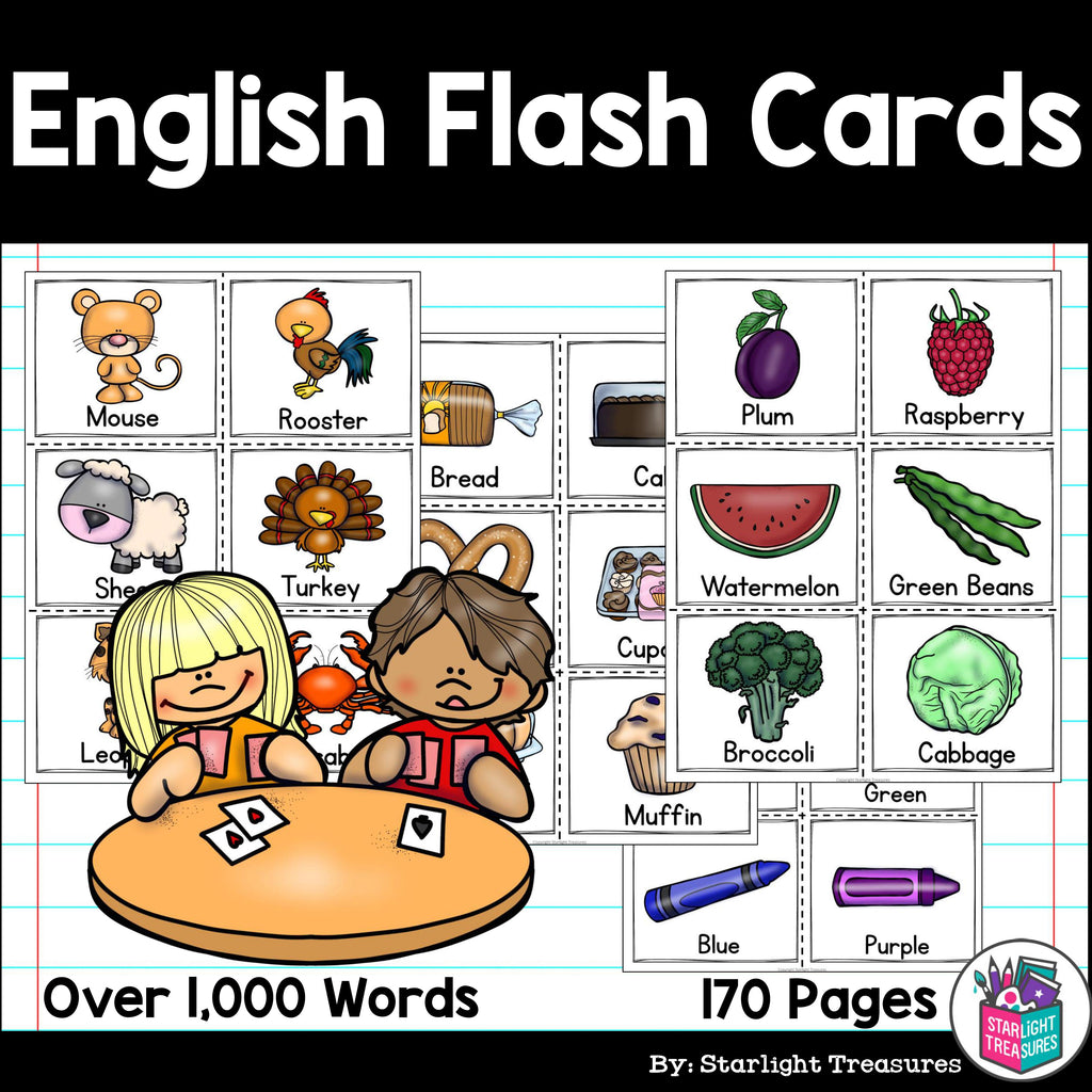 Over 1,000 English Vocabulary Flash Cards