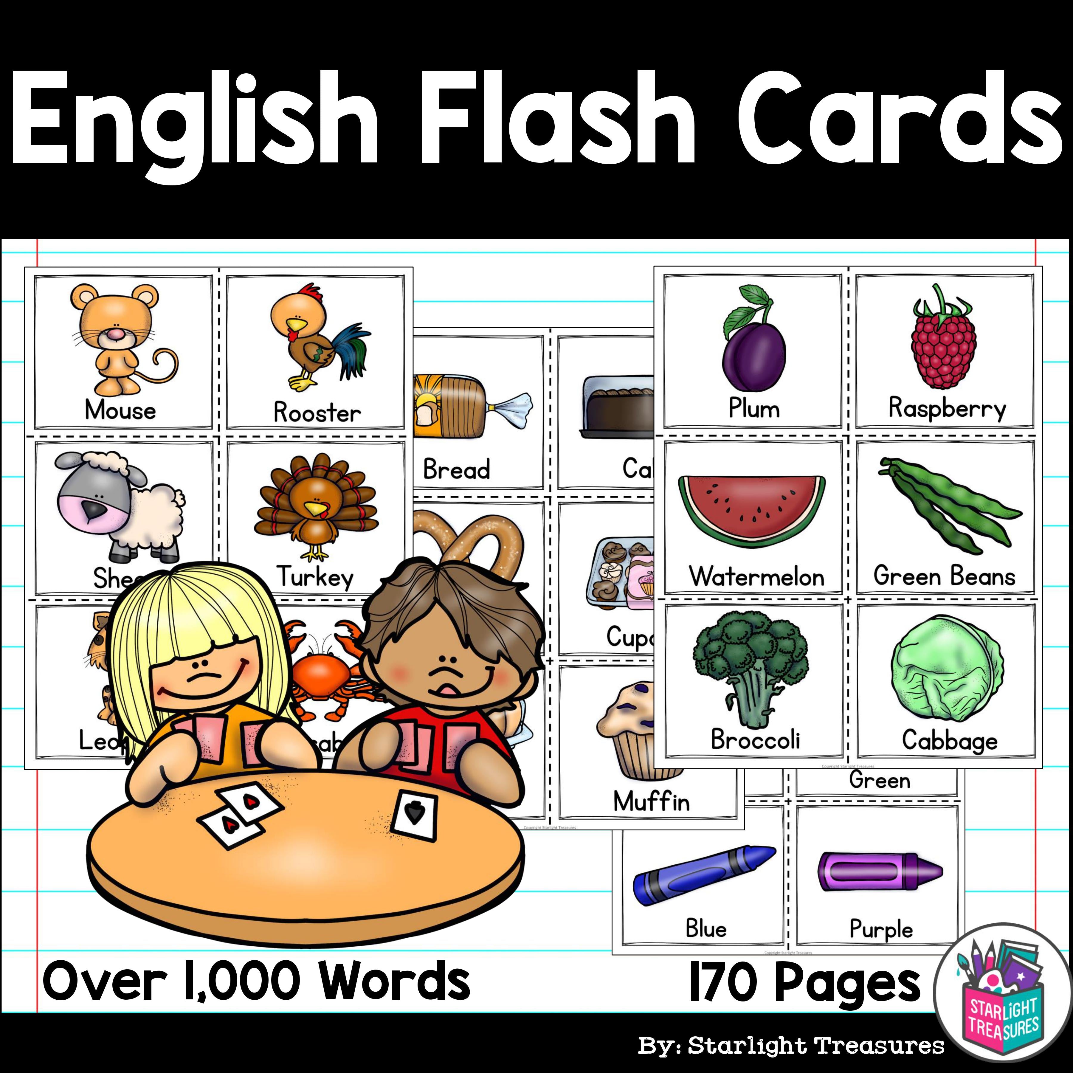 Over 1,000 English Vocabulary Flash Cards