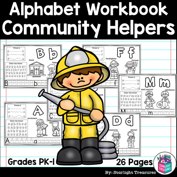 Worksheets A-Z Community Helpers