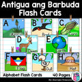 Alphabet Flash Cards for Early Readers - Country of Antigua and Barbuda