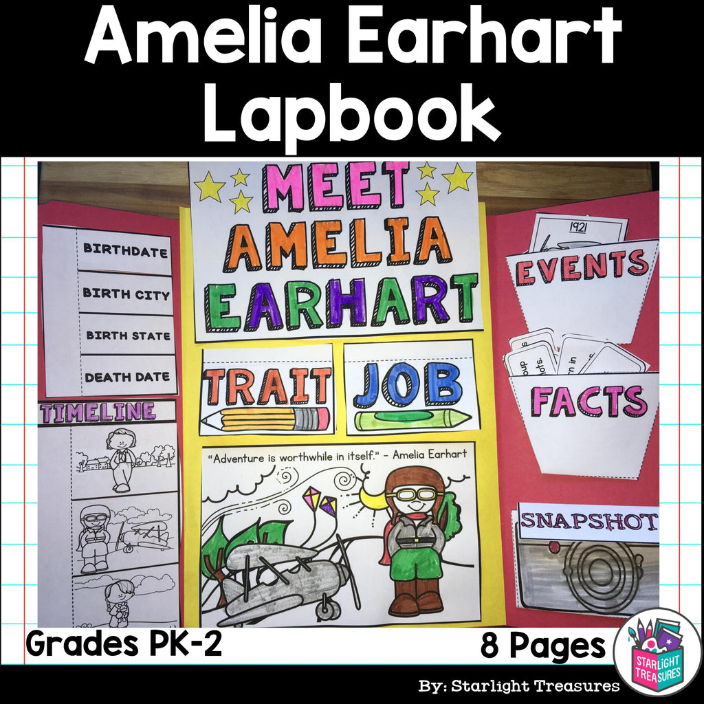 Amelia Earhart Lapbook for Early Learner