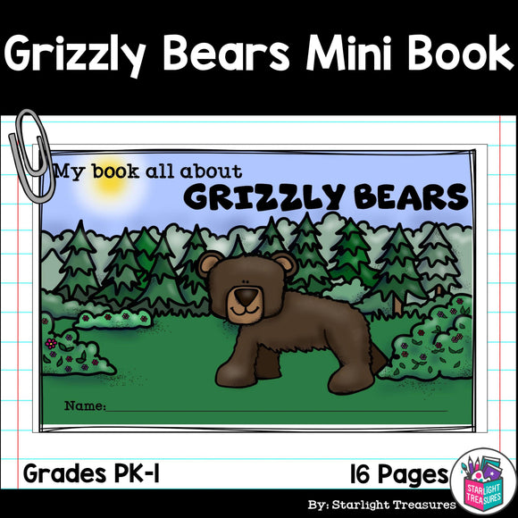 Grizzly Bears Mini Book for Early Readers