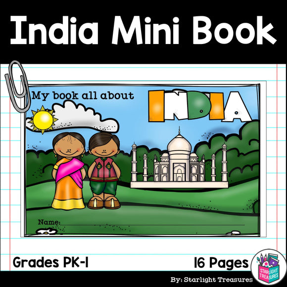 India Mini Book for Early Readers - A Country Study