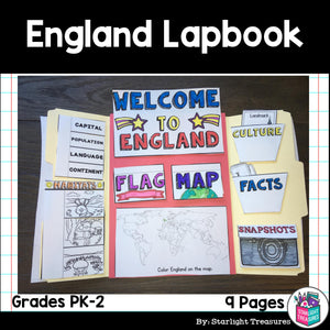 England Lapbook for Early Learners - A Country Study