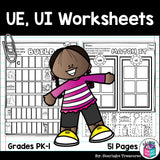Vowel Pairs UE, UI Worksheets and Activities for Early Reader