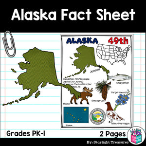 Alaska Fact Sheet for Early Readers