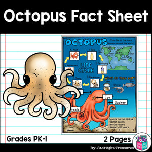 Octopus Fact Sheet for Early Readers