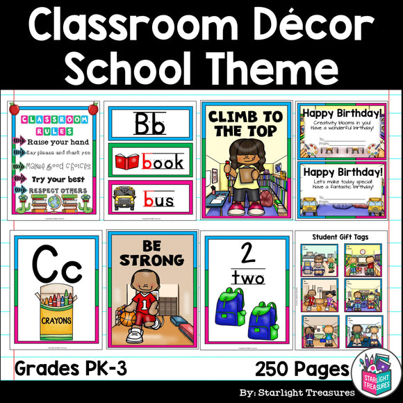 Classroom Decor Pack - School Theme