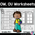 Vowel Pairs OW, OU Worksheets and Activities for Early Readers