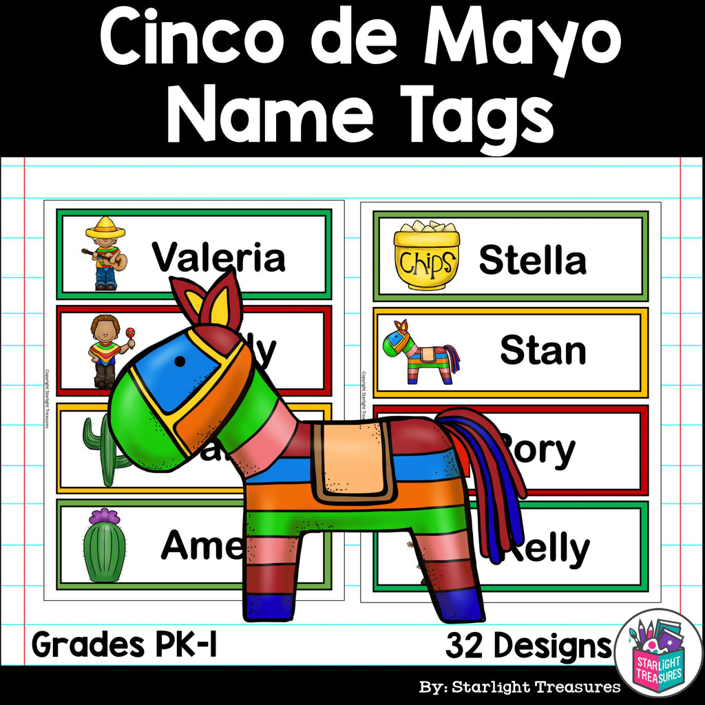 Cinco de Mayo Name Tags - Editable