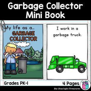 Garbage Collector Mini Book for Early Readers 