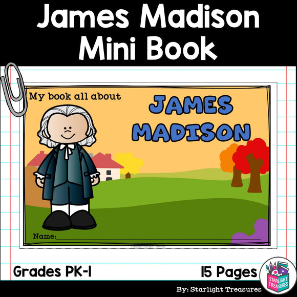 James Madison Mini Book for Early Readers: Presidents' Day