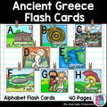 Alphabet Flash Cards for Early Readers - Ancient Greece