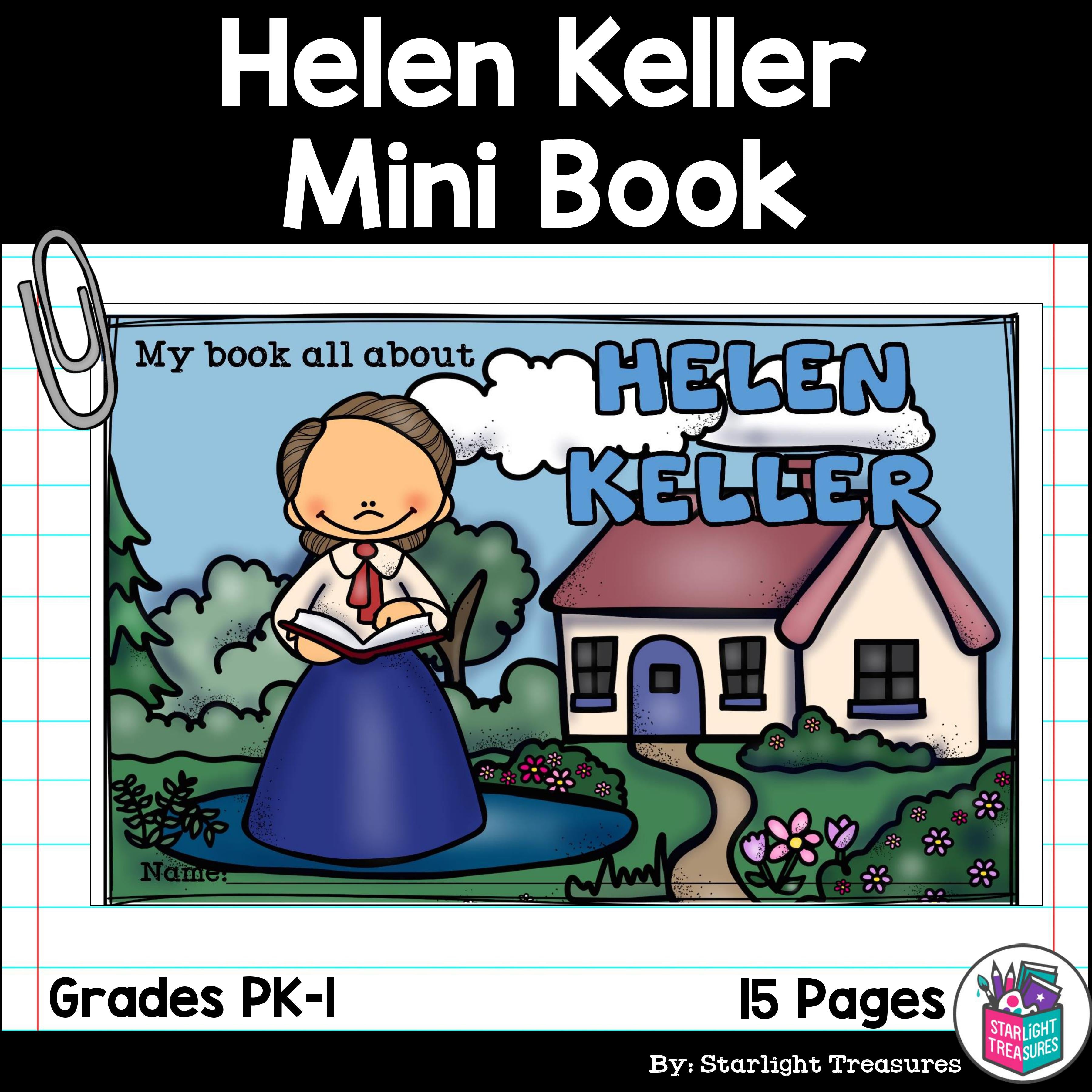 Helen Keller Mini Book for Early Readers: Women's History Month