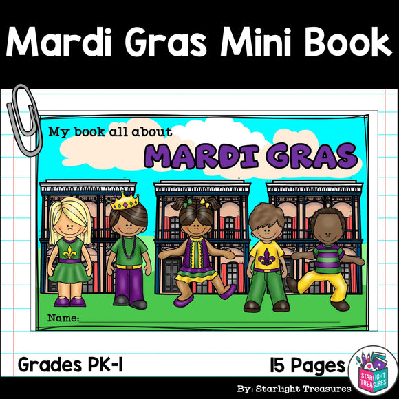 Mardi Gras Mini Book for Early Readers