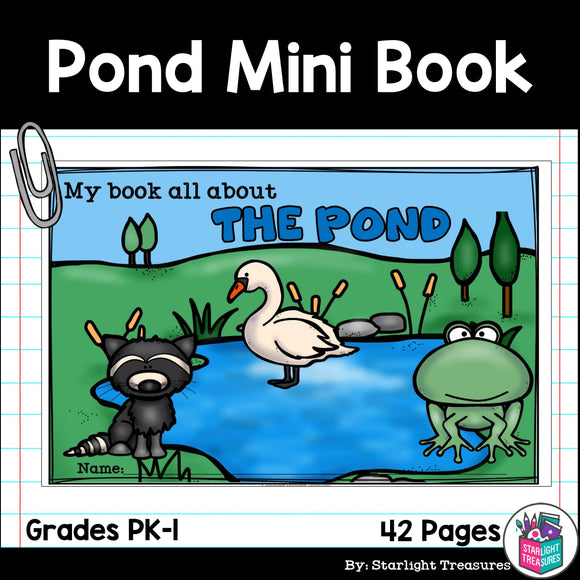 The Pond Mini Book for Early Readers: Pond Animals