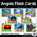 Alphabet Flash Cards for Early Readers - Country of Angola