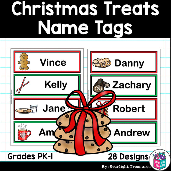 Christmas Treats Name Tags - Editable