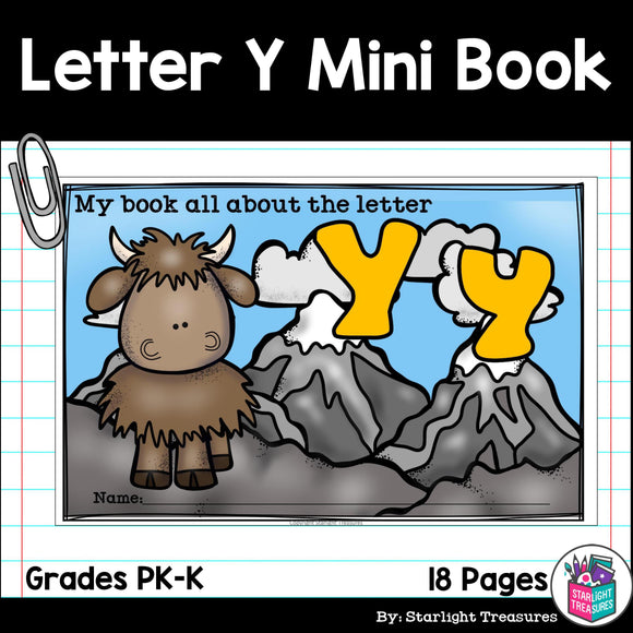 Alphabet Letter of the Week: The Letter Y Mini Book