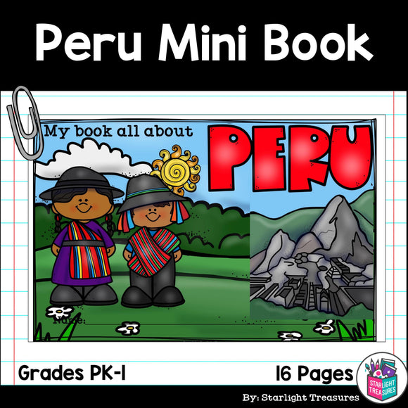 Peru Mini Book for Early Readers - A Country Study