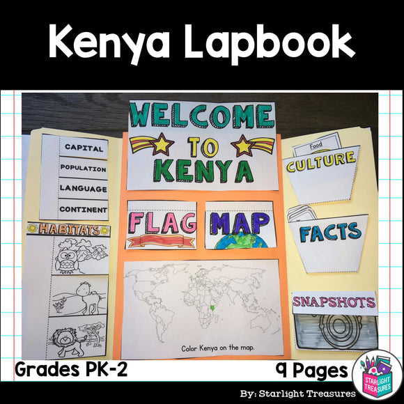 Kenya Lapbook for Early Learners - A Country Study