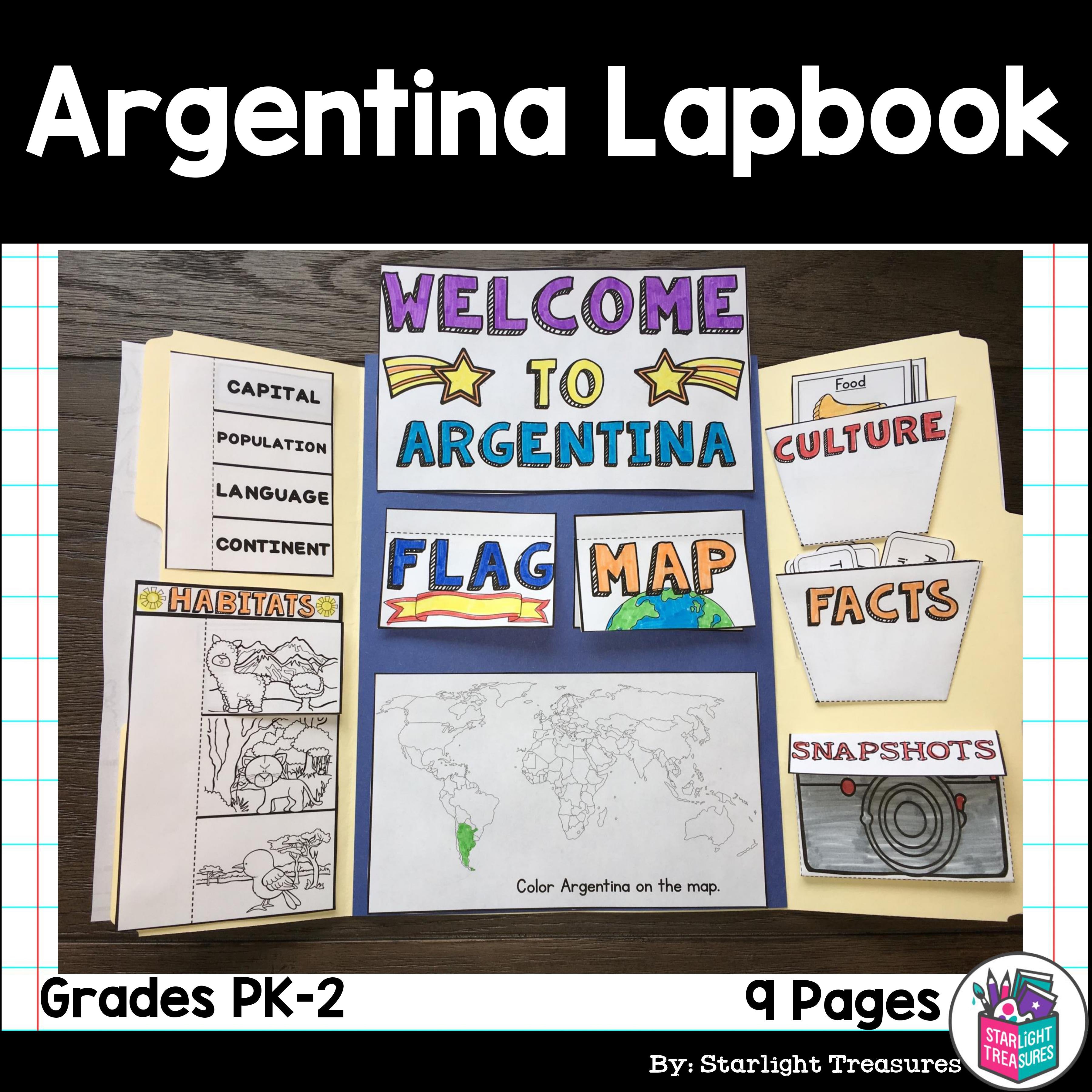 Argentina Lapbook for Early Learners - A Country Study